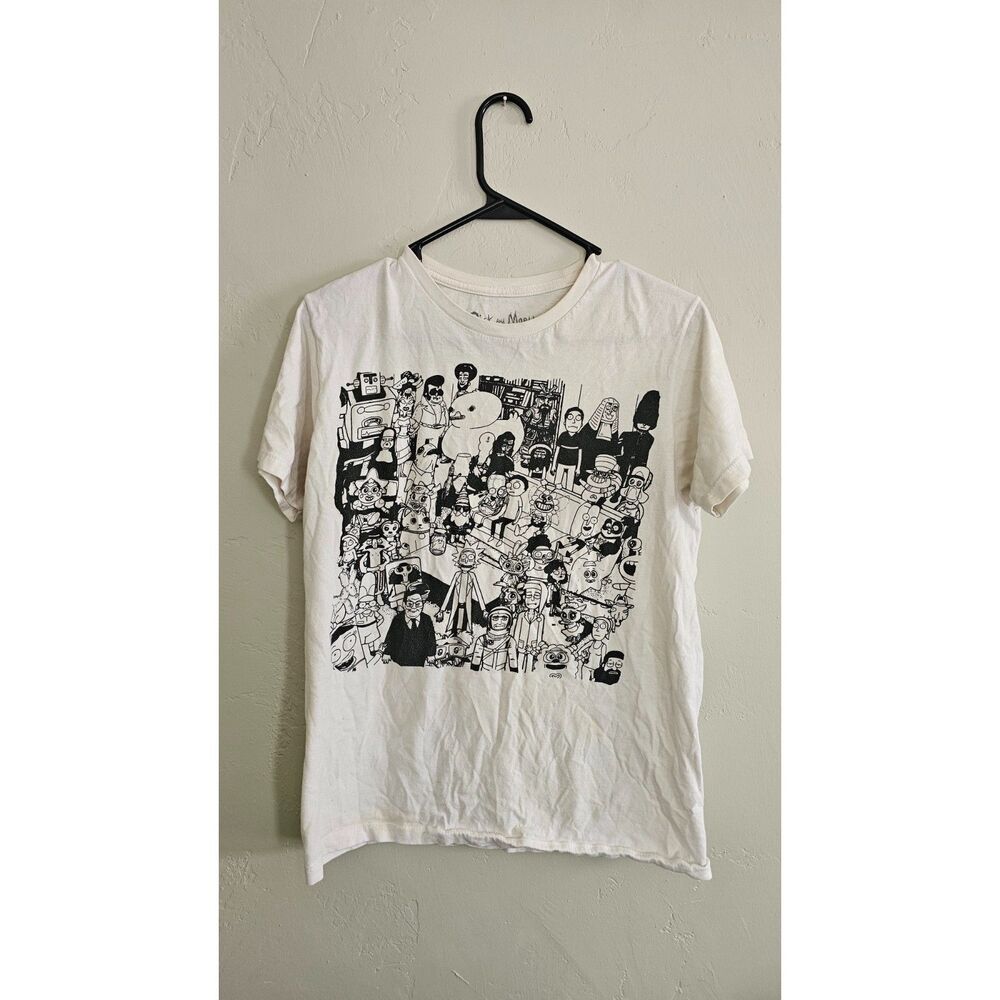 Rare Rick and Morty Adult Swim Ripple Junction Graphic Tee Sz M Hot Topic White